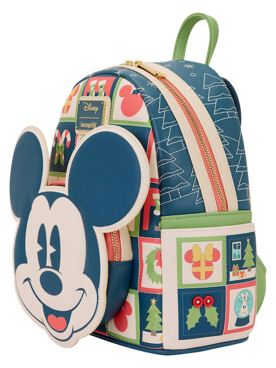 Loungefly Kinder Rucksack Rucksack Bunt 22.86cmx11.43cmx26.7cmcm Loungefly Disney Mickey Feiertag Loungefly Kinder Rucksack Rucksack Bunt 22.86cmx11.43cmx26.7cmcm Loungefly Disney Mickey Feiertag