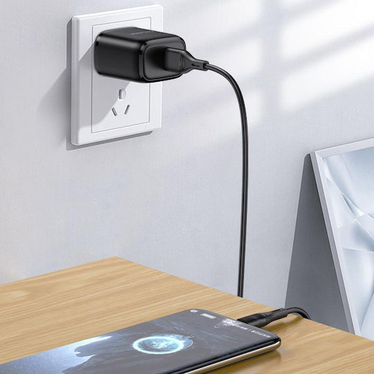 Kakusiga Редовна USB 2.0 Кабел USB-C мъжки - USB-A мъжки 15W Бял 1м (KSC-953-C-WH-100)