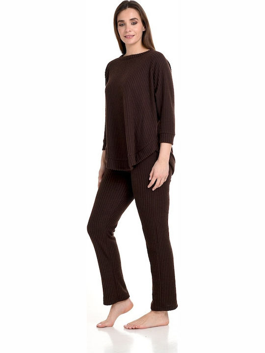Zen by Daisy Winter Damen Pyjama-Set Braun Zen by Daisy Winter Damen Pyjama-Set Braun