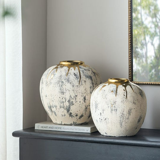 Artekko Decorative Vase Kayle Beige 30x30x30cm