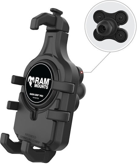 Βαση Κινητου Quick-grip Pro Μπιλια & Αποσβεστηρα Δονησεων Ram-hol-pd5bvu Ram Mounts