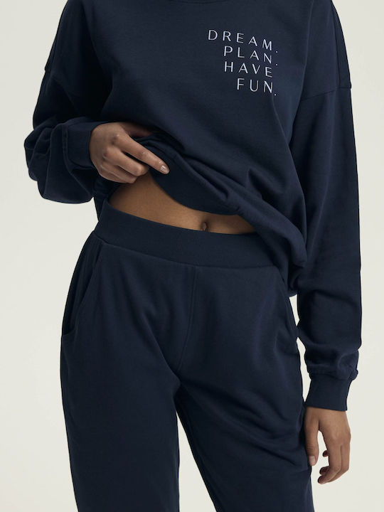Henderson Winter Damen Pyjama-Set Blau