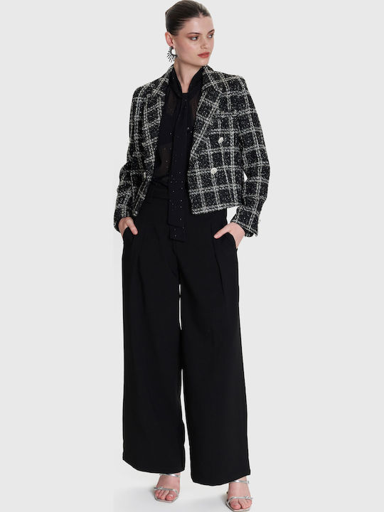 Women's Fabric Trousers Black