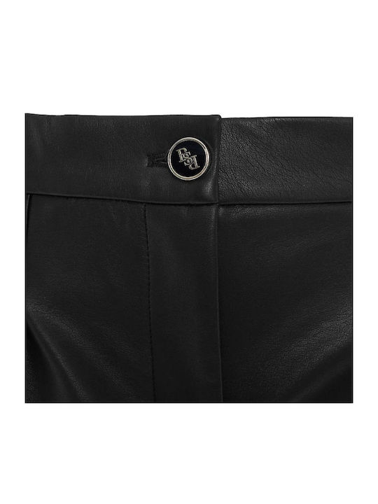Dama Tesatura Pantaloni cu Croială Normală Black