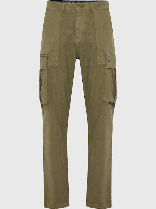 Hose Cargo Elastisch in Lockere Passform Hunter Green Khaki