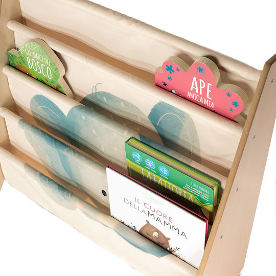 Floor Wooden Gray Bookcase