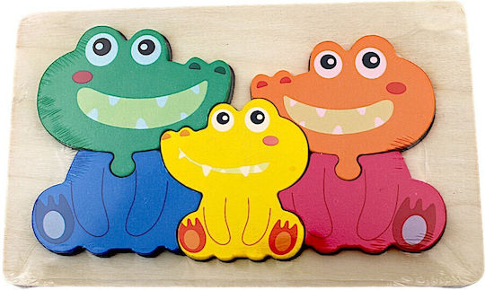 Holz Kinderpuzzle Montessori Κορκόδειλους 5pcs