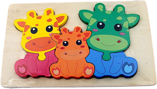 Holz Kinderpuzzle Montessori Καμηλοπαρδάλεις 5pcs
