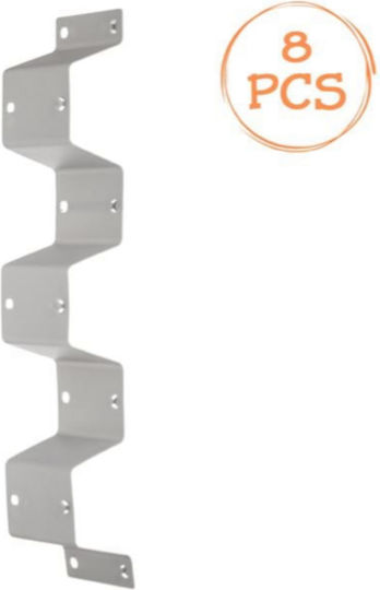 Plastic Drawer Divider for Underwear in Gray Color 36.5x6.5cm 8pcs