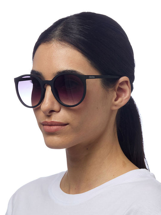 Okkia Berlino Unisex Sunglasses with Black Frame and Black Lenses OK045BK