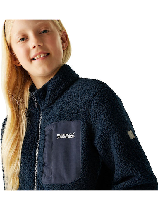 Kids Cardigan Fleece Navy Blue