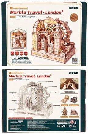 Rokr Construction Toy Wooden Robotime Marble Travel London with Lighting for Children 14+ Years