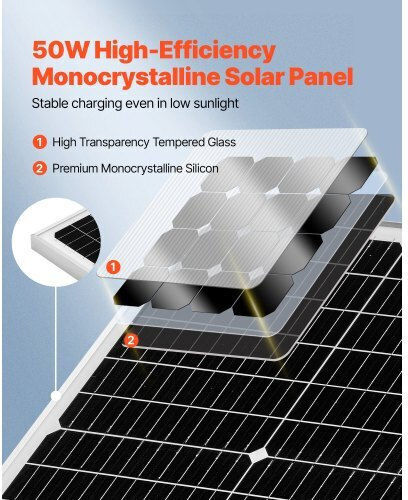 Vevor Solar Charger 50W 12V (LKXLDJG50WWZFD55P001Y3)