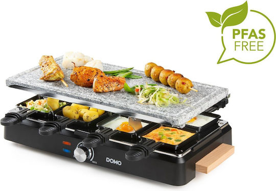 Domo Επιτραπέζια Ηλεκτρική Ψησταριά Raclette Λείας Πλάκας με Ρυθμιζόμενο Θερμοστάτη