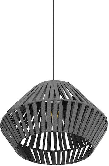 GloboStar Nui Lustră Gri Boem cu frânghie pentru Dulie E27 36x36x27cm.