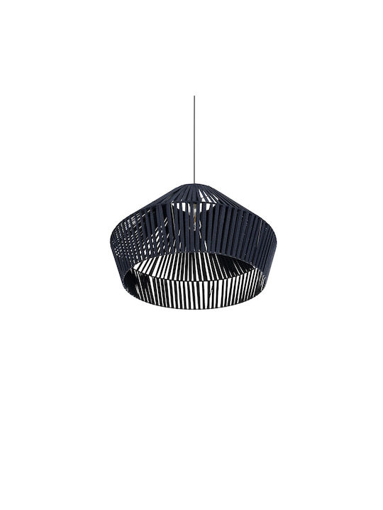 GloboStar Nui Lustră Albastru Boem cu frânghie pentru Dulie E27 60x60x41cm.