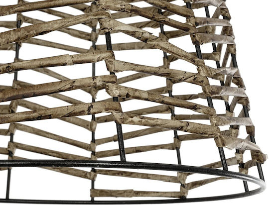 GloboStar Netz Pendant Light Beige Boho with Rope for Socket E27 30x30x38cm