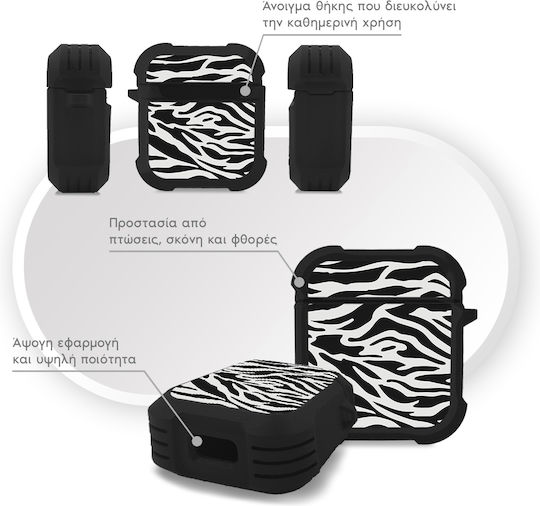 Sonique Animal Print Series Case Silicone Zebra for Apple AirPods 1 / AirPods 2