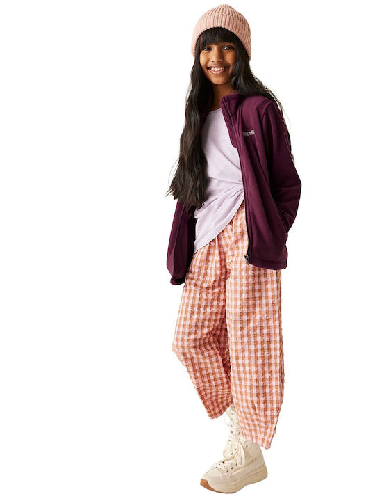Kids Cardigan Fleece Burgundy
