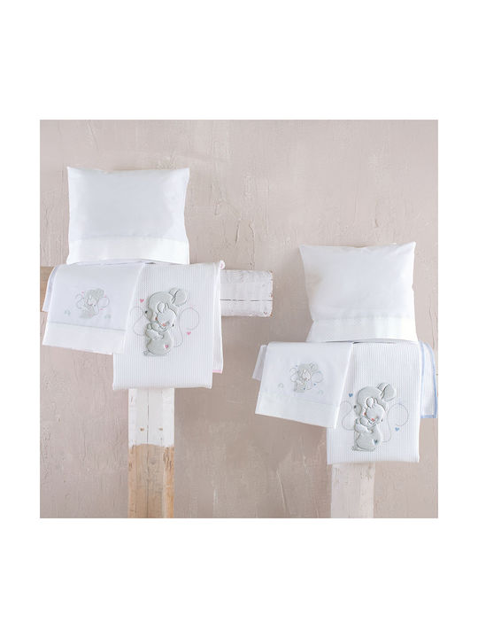 Rythmos Baby Bettlaken Hellblau 100x160cm