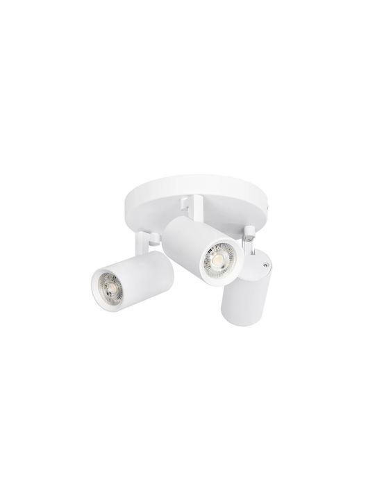 kelvo Triple Spot with Socket GU10 in White Color