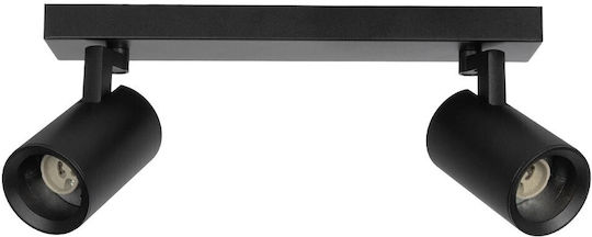 kelvo Double Spot with Socket GU10 in Black Color
