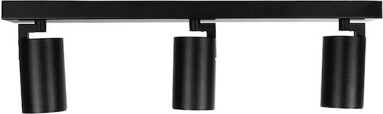 kelvo Triple Spot with Socket GU10 in Black Color