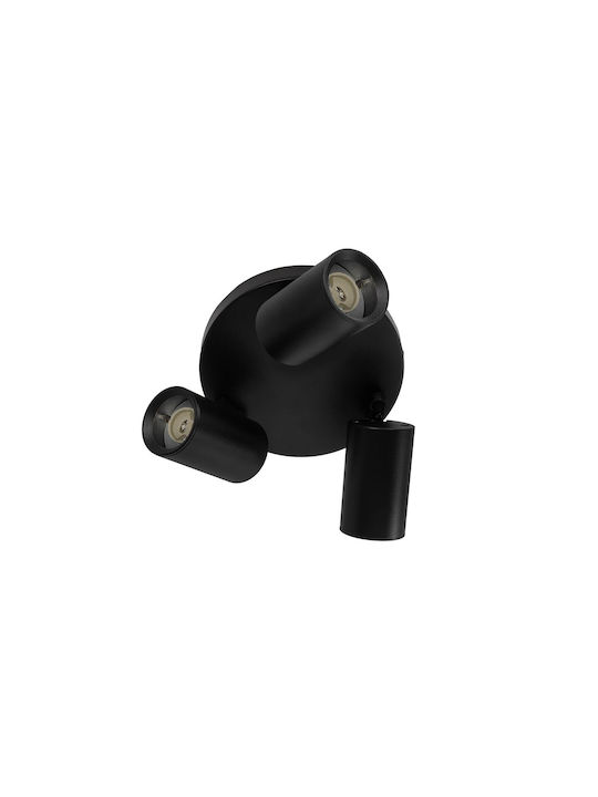 kelvo Triple Spot with Socket GU10 in Black Color