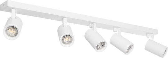 kelvo Spot with 5 Lights and with Socket GU10 in White Color