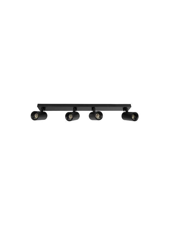 kelvo Spot with 4 Lights and with Socket GU10 in Black Color