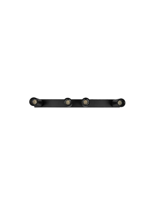 kelvo Spot with 4 Lights and with Socket GU10 in Black Color