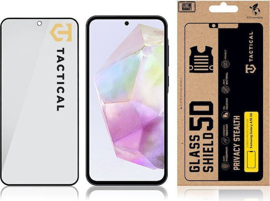Tactical 5D 0.33mm Full Glue Privacy Tempered Glass Μαύρο (Galaxy A35)