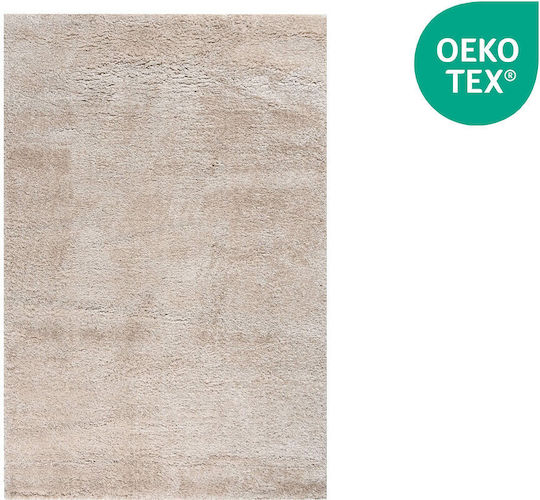 Polcarpet Zottelig Synthetisch,Polyester/Cotton/Leather Beige