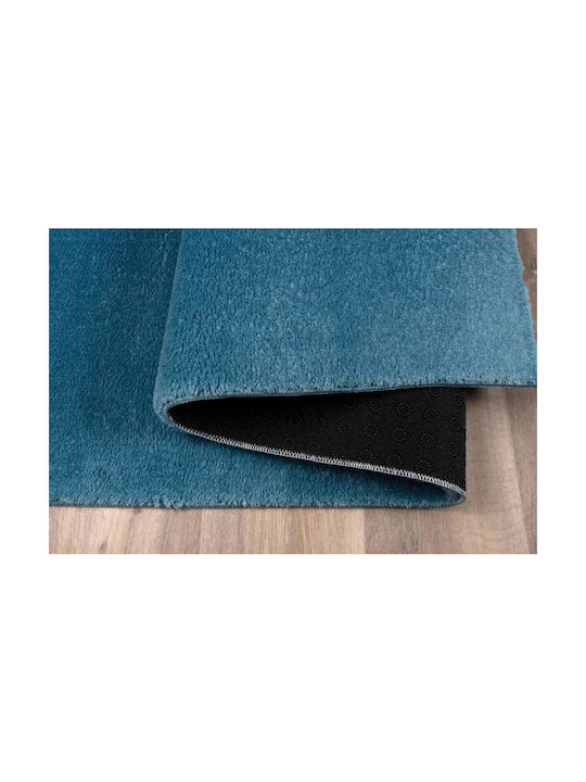 Anti-slip Rug Round Furry Turquoise