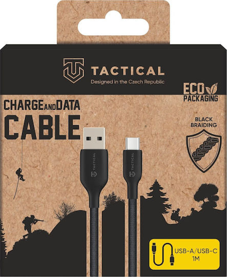 Tactical Geflochten USB 2.0 Kabel USB-C männlich - USB-A 60W Schwarz 1m (57983126582)