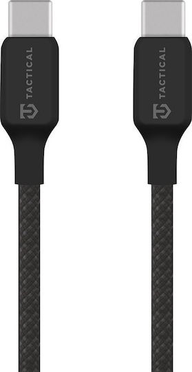 Tactical Плетена USB 2.0 Кабел USB-C мъжки - USB-C мъжки 60W Черен 2м (57983126596)