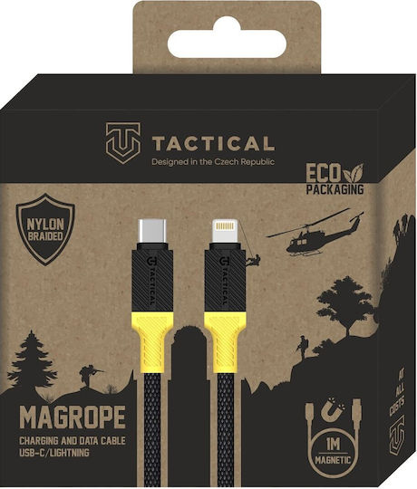 Tactical Μαγνητικό / Braided USB-A to Lightning Cable 27W Μαύρο 1m