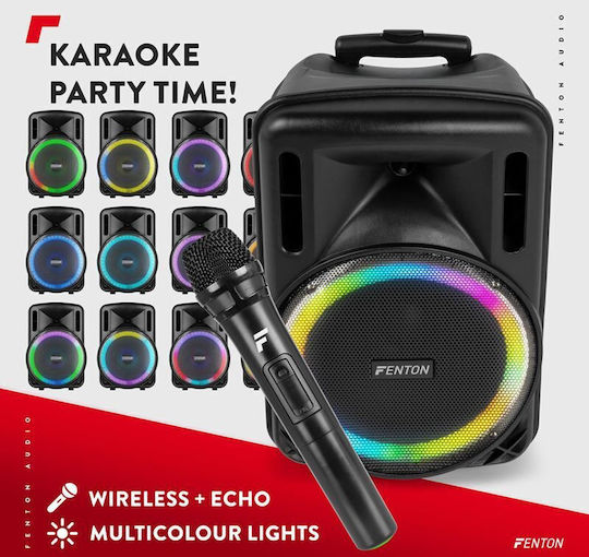 Fenton Ηχείο Karaoke με Ασύρματο Μικρόφωνο και Εφέ Φωτισμού FT10LED MK2 170.161 Μαύρο