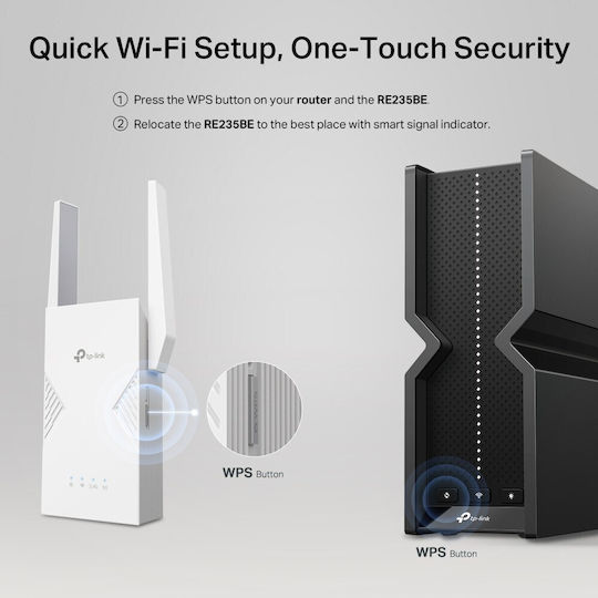 TP-LINK RE235BE v1 Mesh WiFi Extender Dual Band (2.4 & 5GHz) 3600Mbps