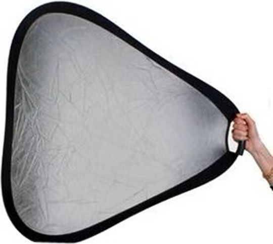 Reflector Triunghiular Irisfot Argintiu Alb 60cm cu Mâner Oem