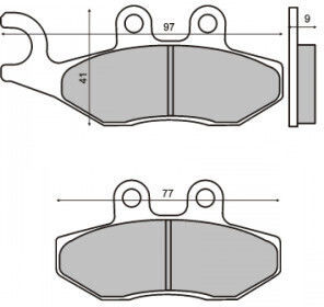 Scooter Brake Pads Gilera Runner Piaggio Fly No 16