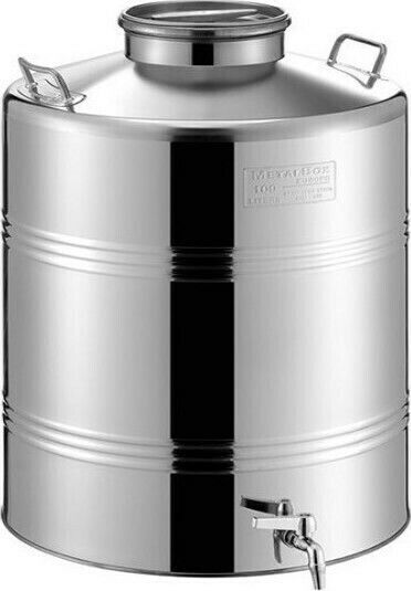 Metal Box Stainless Steel Container 28B180 Open Top/Flat Bottom 20lt 28B180-20