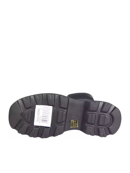 Stiefeletten Damen mit Plattform Schwarz