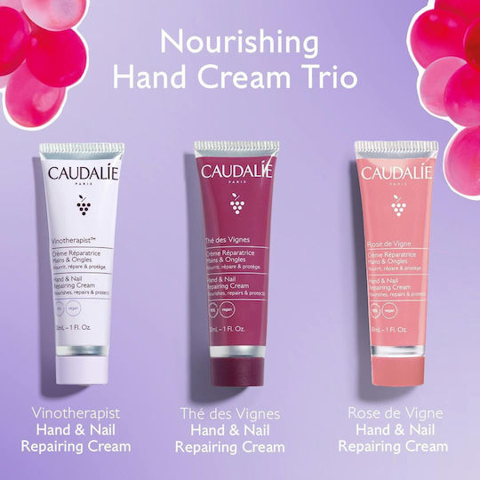 Caudalie Nourishing Hand Trio Travel Set for Moisturizing 3pcs