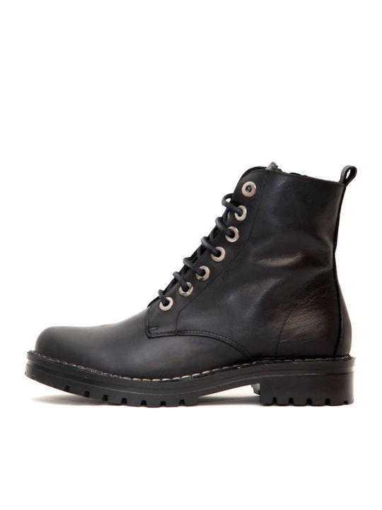 Leather Women's Ankle Boots Black