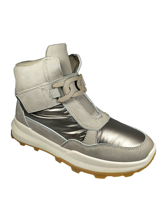 Stiefeletten Damen mit Pelz Beige