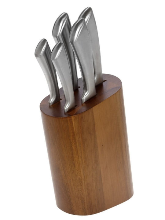 Cryspo Trio Knife Set with Block from Stainless Steel 6pcs
