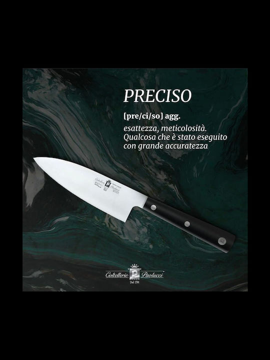 Paolucci Coltellerie Sushi Line Messer Santoku aus rostfreiem Stahl 16cm