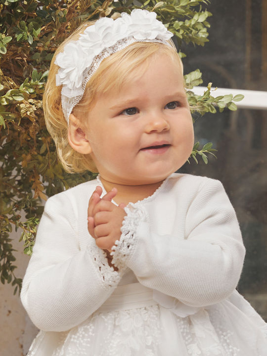 Abel & Lula Beige Knitted Baptism Cardigan Bolero