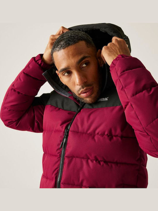 Μπουφάν Puffer Αδιάβροχο Dark Maroon